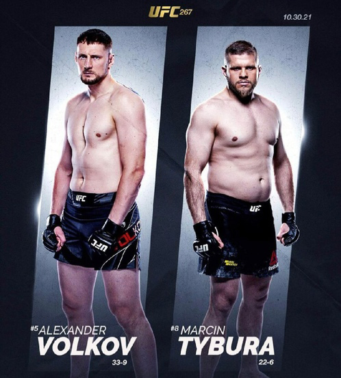 Бой Александр Волков - Марчин Тыбура на турнире UFC 267